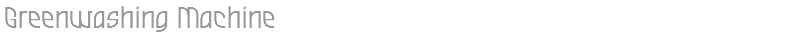 Greenwashing Machine font preview